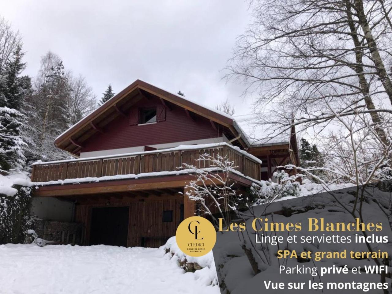 Les Cimes Blanches Cledicihome Chalet 10 Pers Spa & Grand Terrain 4 Minutes Des Pistes La Bresse Exterior photo